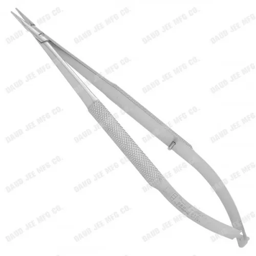 cjc_instruments_reusable_barraquer_needle_holder_straight_de CJC Instruments Reusable Barraquer Needle Holder Straight Delicate with Lock