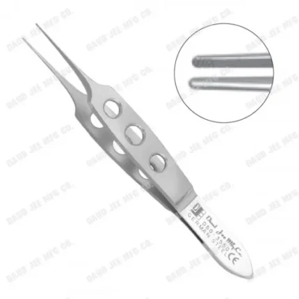 CJC Instruments Reusable Bishop Forceps Serrated Tips