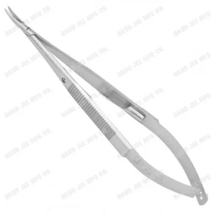 CJC Instruments Reusable Castroviejo Needle Holder Curved Delicate with Lock