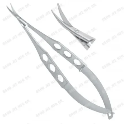CJC Instruments Reusable Castroviejo Scissors Curved Large Blades