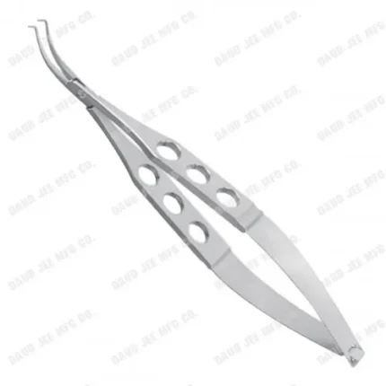 CJC Instruments Reusable Clayman Lens Holding Forceps Curved Delicate