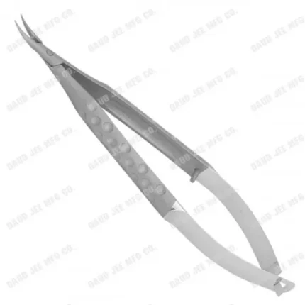 CJC Instruments Reusable Golf Pattern Barraquer Needle Holder Curved without Lock