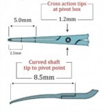 CJC Instruments Reusable Inamura Capsulorhexis Forceps Cross Action Round Titanium_extra_1