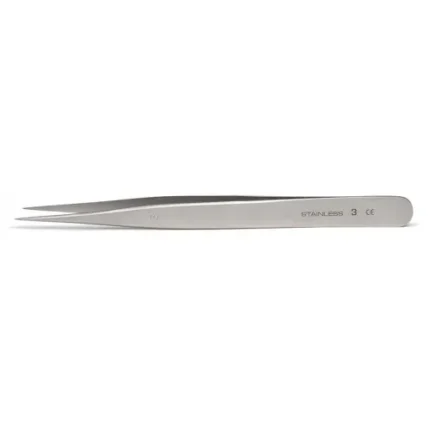 CJC Instruments Reusable Jewellers Forceps Straight Delicate #3