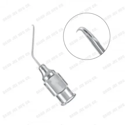 CJC Instruments Reusable McIntyre Cystotome Cannula Angled At 10mm 23G