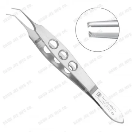 CJC Instruments Reusable McPherson Forceps 1x2 Teeth Angled