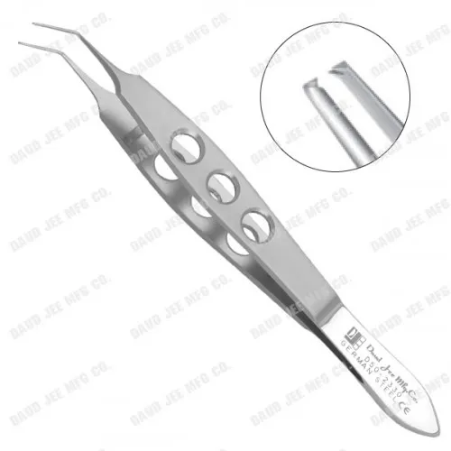 cjc_instruments_reusable_mcpherson_forceps_8mm_long_jaws_0.3 CJC Instruments Reusable McPherson Forceps 8mm Long Jaws 0.3mm Angled