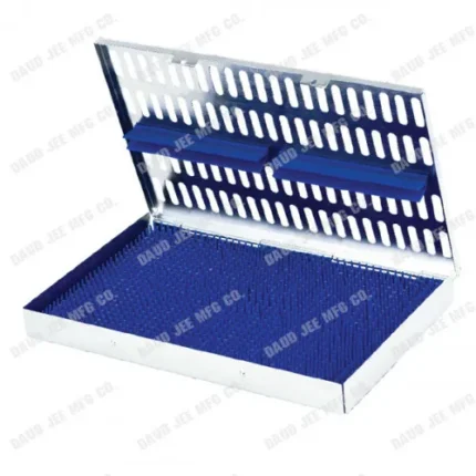 CJC Instruments Reusable Ophthalmic Tray Stainless Steel with Silicone Mat for 15 to 20 Instruments