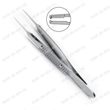 CJC Instruments Reusable Short Handle Bonn Corneal Forceps 0.12mm