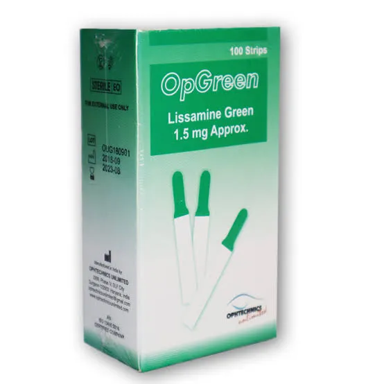 ophtechnics_opgreen_lissamine_green_test_strips_box_of_100 Ophtechnics OpGreen Lissamine Green Test Strips (Box of 100)