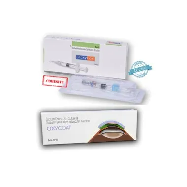 Ophtechnics OxyDuo - TWIN PACK OcxyLon NaHA 1% w/v and OxyCoat NaHA 3% with Chondroitin Sulfate 4% Viscoelastic - 2 x 1ml PFS