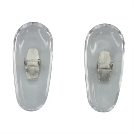PVC-Pads Crimp-on 17mm (10prs) Silver