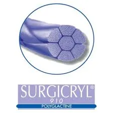 SMI Surgicryl 910 7/0 Suture, side cutting spatula 3/8 circle double-armed 6.5mm needle, 30cm length(Box of 12)_extra_1
